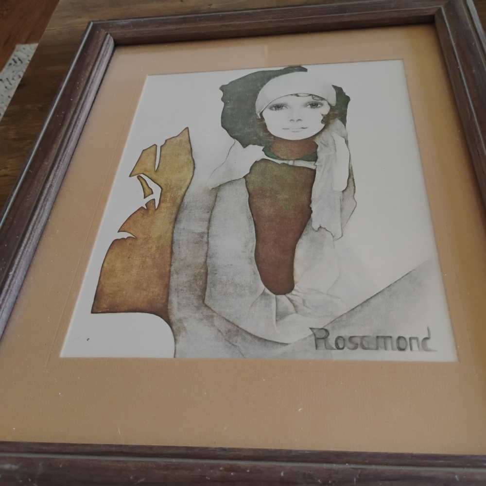 Vintage-Inspired Art Print with Brown and‎ Cream Hues